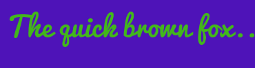 Image with Font Color 42B61C and Background Color 4E13B8